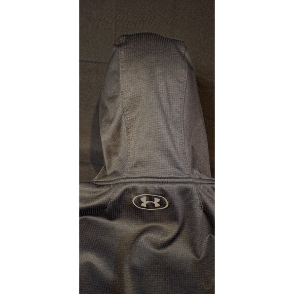 Under Armour Men's ColdGear Reactor Pullover Hoodie. Size XXL Fitted Maroon/Blk - Picture 7 of 15